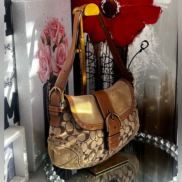 COACH Soho Studs Suede Mix Shoulder bag - Picture 7 of 15